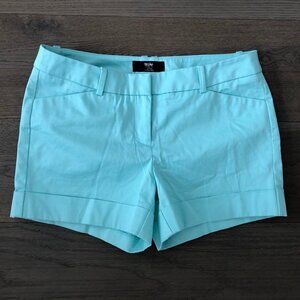 Mossimo Stretch Casual Cotton Mid Rise Cuffed Shorts Pastel Green Sz 6 NWOT
